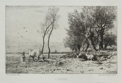 Kış by Charles Emile Jacque