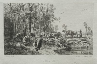 Kış by Charles Emile Jacque
