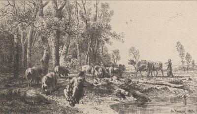Kış, 1865. by Charles Emile Jacque