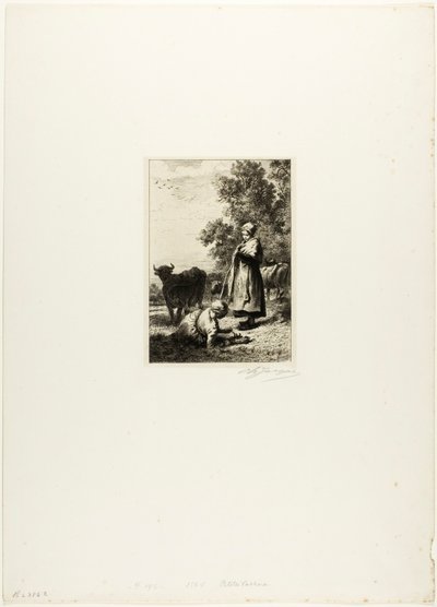genç çobanlar by Charles Emile Jacque