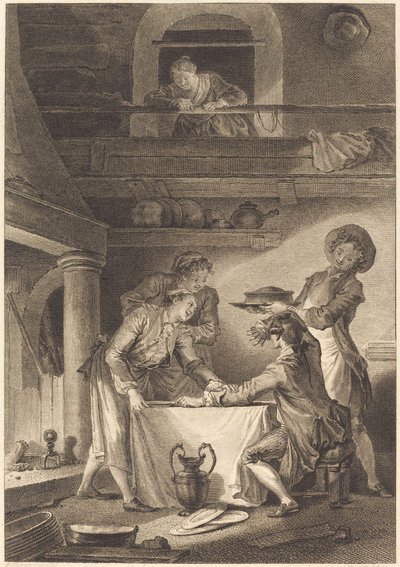 yılan balığı ezmesi by Charles Emmanuel Patas after Jean Honoré Fragonard