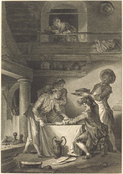 yılan balığı ezmesi by Charles Emmanuel Patas after Jean Honoré Fragonard