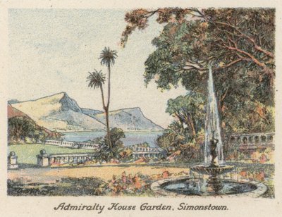 Güney Afrika: Admiralty House Bahçesi, Simonstown (renkli lito) by Charles Ernest Peers