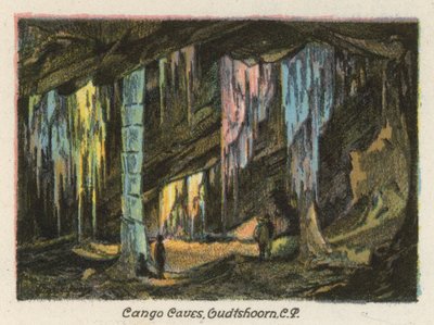 Güney Afrika: Cango Mağaraları, Oudtshoorn, CP (renkli lito) by Charles Ernest Peers