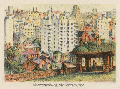 Güney Afrika: Johannesburg, Altın Şehir (renkli lito) by Charles Ernest Peers