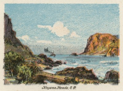 Güney Afrika: Knysna Heads, CP (renkli lito) by Charles Ernest Peers