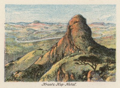 Güney Afrika: Krantz Kop, Natal (renkli lito) by Charles Ernest Peers