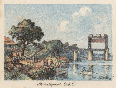 Güney Afrika: Mazelspoort, OFS (renkli litografi) by Charles Ernest Peers