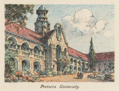 Güney Afrika: Pretoria Üniversitesi (renkli taş baskı) by Charles Ernest Peers