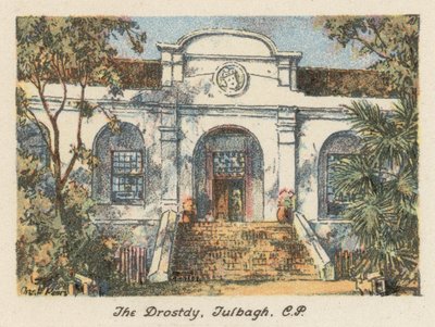 Güney Afrika: The Drostdy, Tulbagh, CP (renkli lito) by Charles Ernest Peers