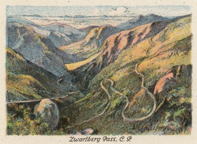 Güney Afrika: Zwartberg Geçidi, CP (renkli lito) by Charles Ernest Peers