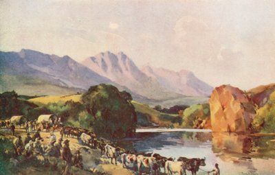 The Voortrekkers (renkli litografi) by Charles Ernest Peers
