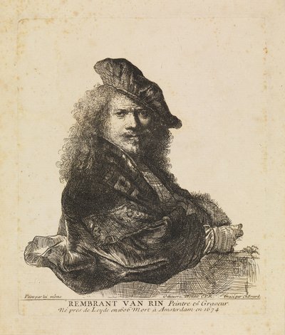 Taş bir pervaza yaslanmış kendi portresi by Charles Errard