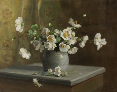 Çiçekli Natürmort, c.1880-90 (tuval üzerine yağlı boya) by Charles Ethan Porter