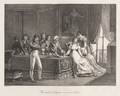 Josephine Haklarından Erken Vazgeçiyor 19. yüzyıl (lito) by Charles Etienne Pierre Motte
