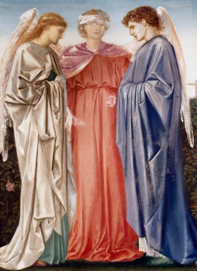 "İnanç, Umut ve Yardımseverlik" Charles Fairfax Murray (1849-1919) (preraphaelite) tarafından yapılan resim Özel koleksiyon by Charles Fairfax Murray