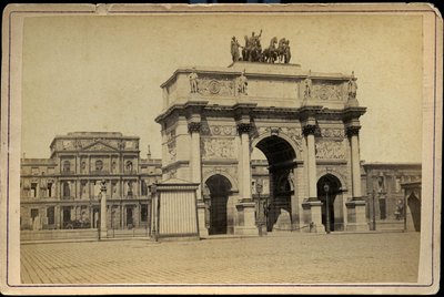 Fransa, Ile-de-France, Paris (75): Arc de Triomphe du Carrousel ile Tuileries imparatorluklarının harabelerindeki binalar by Charles & Fontaine Pierre (1762 1853) Percier