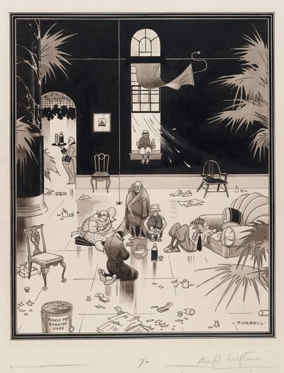 Club Life in America, the Picnickers, 1933 öncesi (kağıt üzerinde kalem ve mürekkeple yıkama) by Charles Forbell