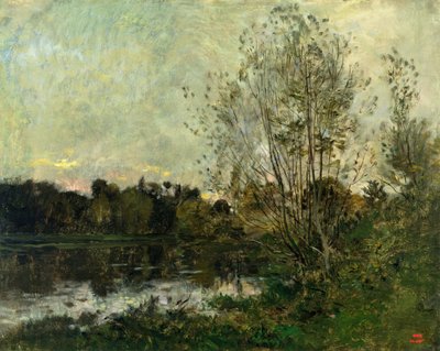 Alacakaranlıkta Ormanda Bir Göl, 1865 dolayları by Charles Francois Daubigny