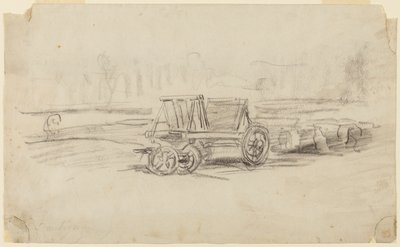 Bir çiftlik vagonu by Charles Francois Daubigny