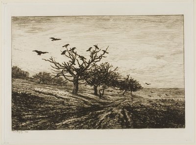 Ağaçtaki Kargalar by Charles Francois Daubigny