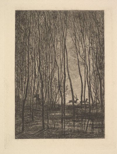 Ormanda Geyik, 1850. by Charles Francois Daubigny