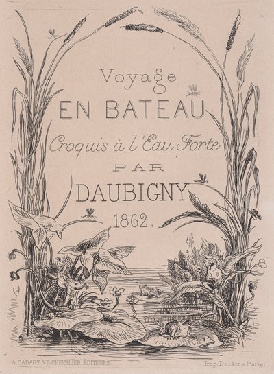 Frontispiece, Tekneyle yolculuk, 1862. by Charles Francois Daubigny
