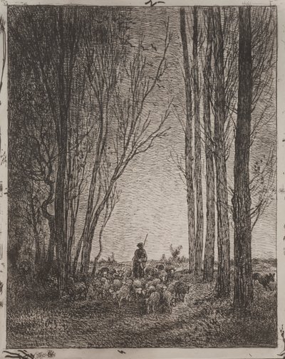 Sürüde Toplanma by Charles Francois Daubigny