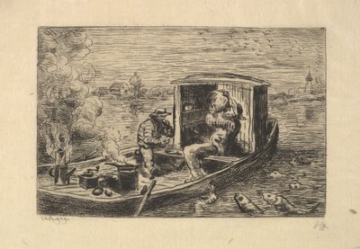 Yemek Yenmek, 1861. by Charles Francois Daubigny