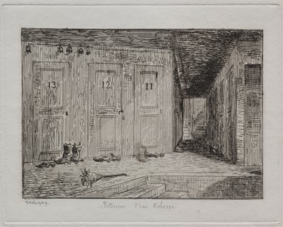 Bir Hanın İç Mekanı by Charles Francois Daubigny