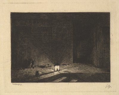 Bir Hanın İçi, 1861-62. by Charles Francois Daubigny