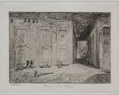 Bir Hanın İçi, 1861. by Charles Francois Daubigny