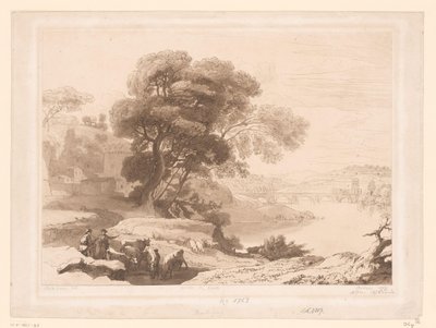 Nehrin Kıyısında Çoban ve Sığırlarla Manzara by Charles Francois Daubigny