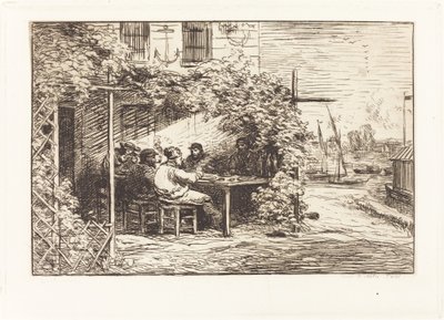 Asnieres Yolunda Öğle Yemeği by Charles Francois Daubigny