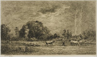 Ayın doğuşu by Charles Francois Daubigny