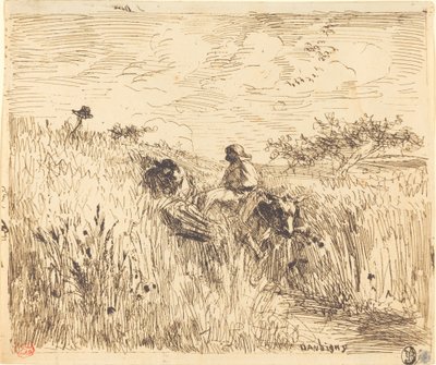 Buğday Tarlasından Geçen Yol (Sentier dans les bles) by Charles Francois Daubigny