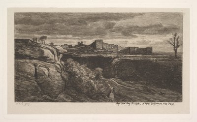 Crèmieux Isère Şatosu Harabeleri, 1850. by Charles Francois Daubigny