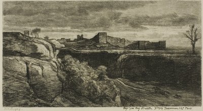 Crémieux Şatosu Harabeleri (Isère) by Charles Francois Daubigny