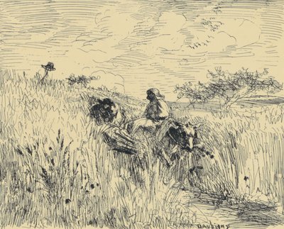 Sentier Dans Les Blés by Charles Francois Daubigny