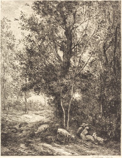 Çoban ve Çoban (Le Berger et la bergere) by Charles Francois Daubigny