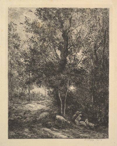 Çoban ve Çoban, 1874. by Charles Francois Daubigny