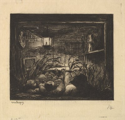 Teknede Uyumak, 1861. by Charles Francois Daubigny