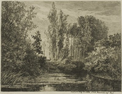 Su Kenarındaki Geyikler by Charles Francois Daubigny
