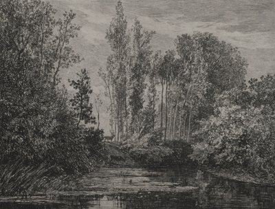 Su kenarındaki geyikler by Charles Francois Daubigny