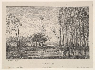Gün batımı, 1859. by Charles Francois Daubigny