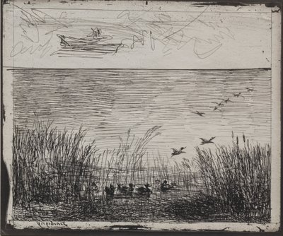 Ördeklerle Bataklık by Charles Francois Daubigny