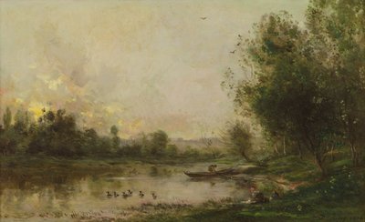Oise Kıyıları, 1873 by Charles Francois Daubigny