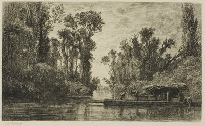 Bezons Feribot by Charles Francois Daubigny