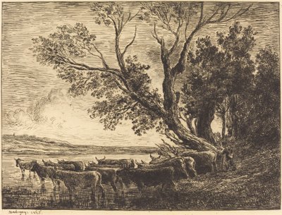 Ford (Le Gue) by Charles Francois Daubigny