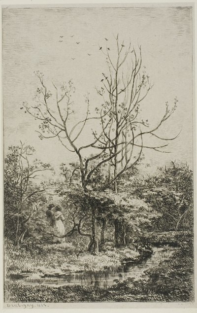 Meyve bahçesi by Charles Francois Daubigny